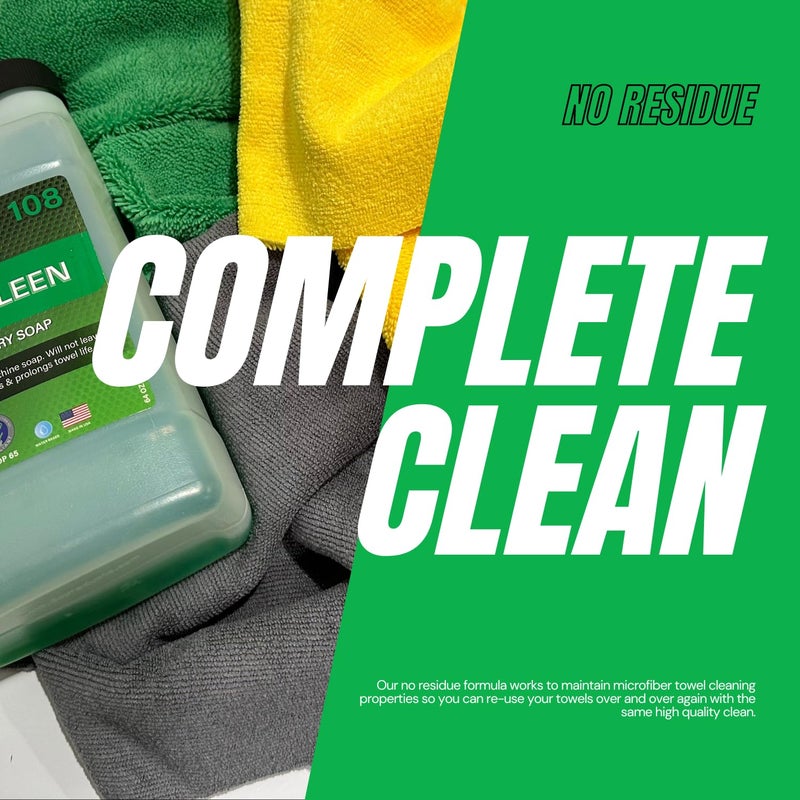 3D Towel Kleen Concentrated Microfiber Towel Detergent - Deep Cleans, Restores & Maintains Car Wash Towel Life - Low Foam, No Residue Premium Laundry Soap 1 Gallon - Image 5